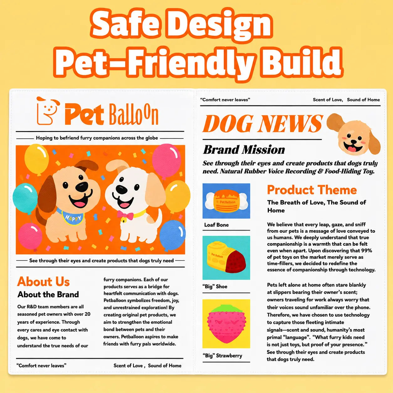 Durable Newspaper Pet Balloon Dog Toy - Crinkle Chew for Boredom Relief, Teeth Cleaning, Interactive Play - Safe, Non-Toxic, Washable, Quick-Dry
