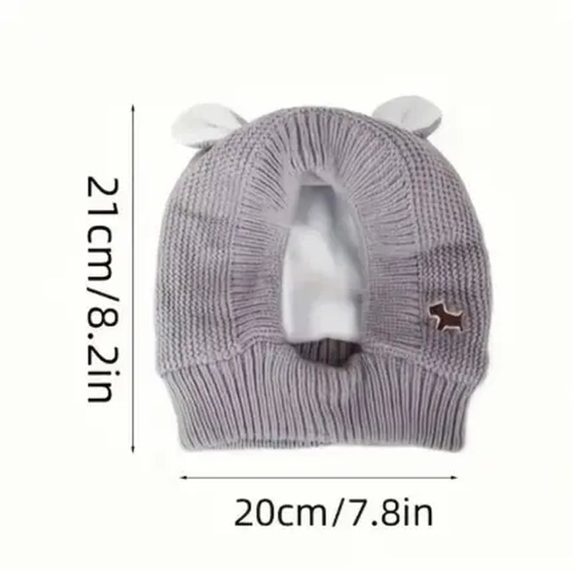 Quiet Ears for Dogs, 1 Pc Dog Ear Muffs for Noise Protection, Winter Warm Pet Caps—Christmas Puppy/Cat Hats with Ears for Medium to Large Dogs