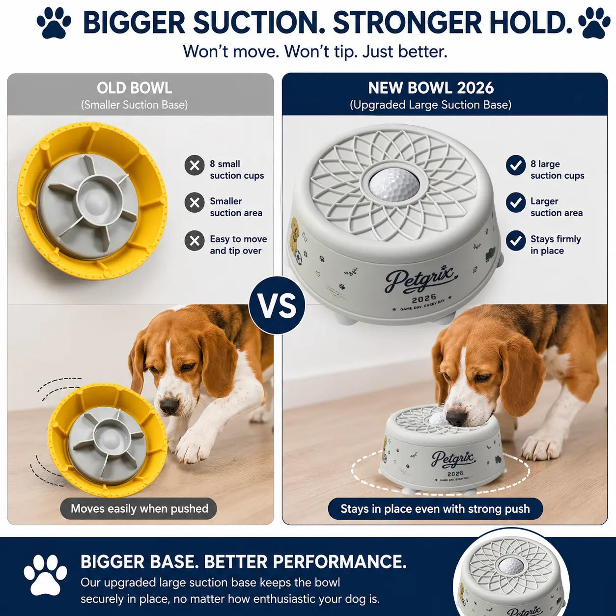 Petgrix Soccer Slow Feeder Dog Bowl, No-Spill Lick Bowl with Flat-Lock Ball Design, Strong Suction Base, Interactive Enrichment Feeder for Peanut Butter, Yogurt, Bone Broth & Wet Food